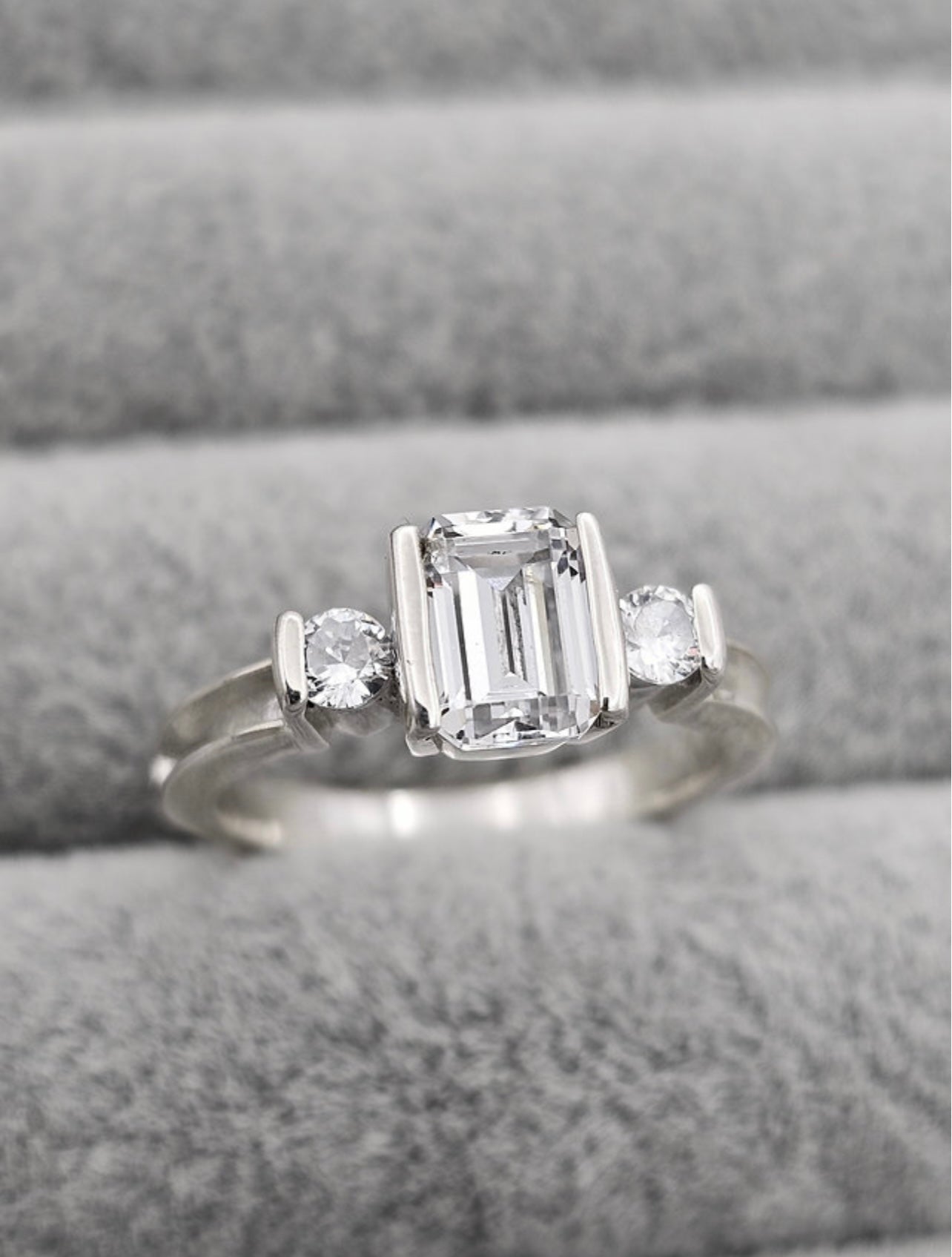 Emerald Cut CZ Ring