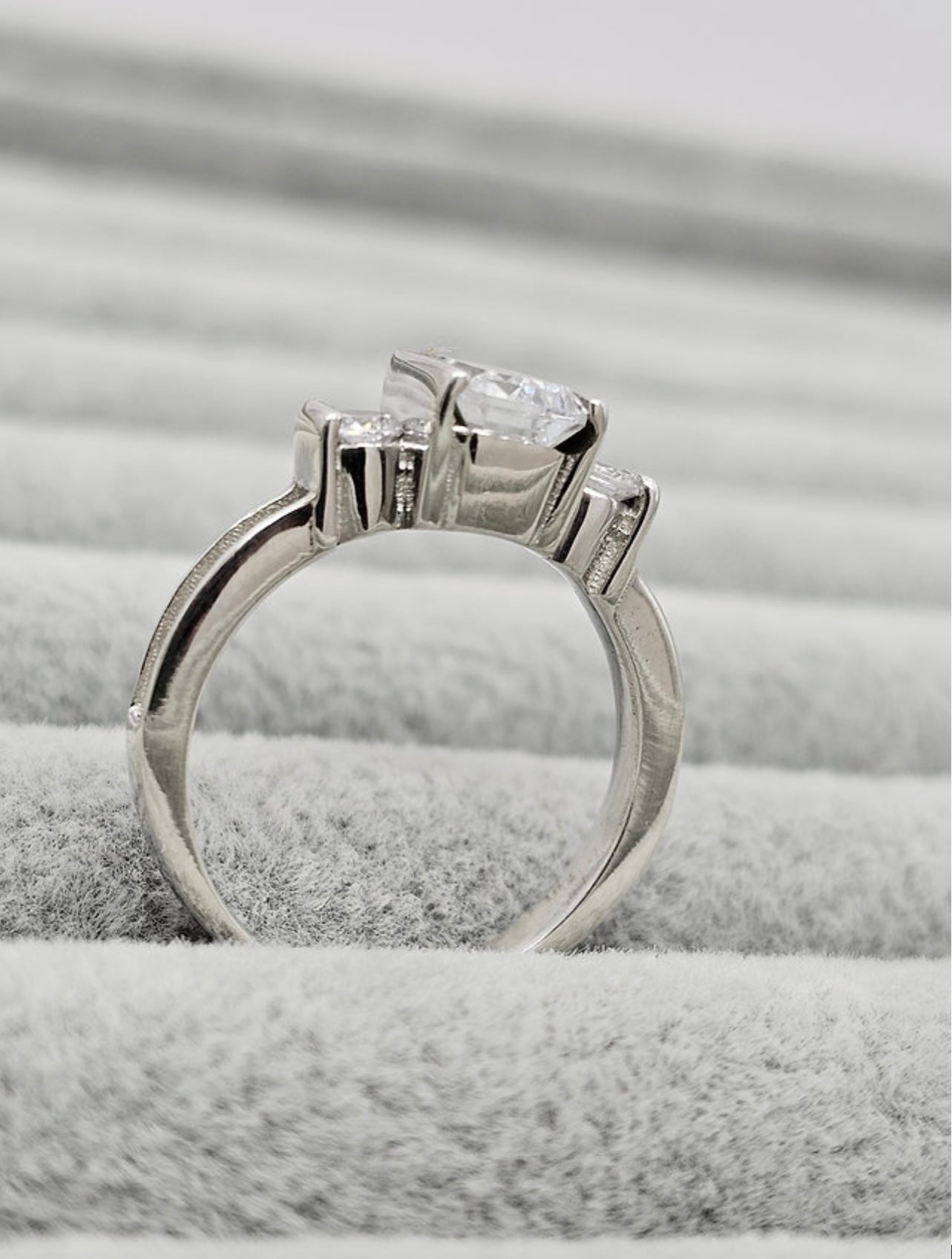 Emerald Cut CZ Ring
