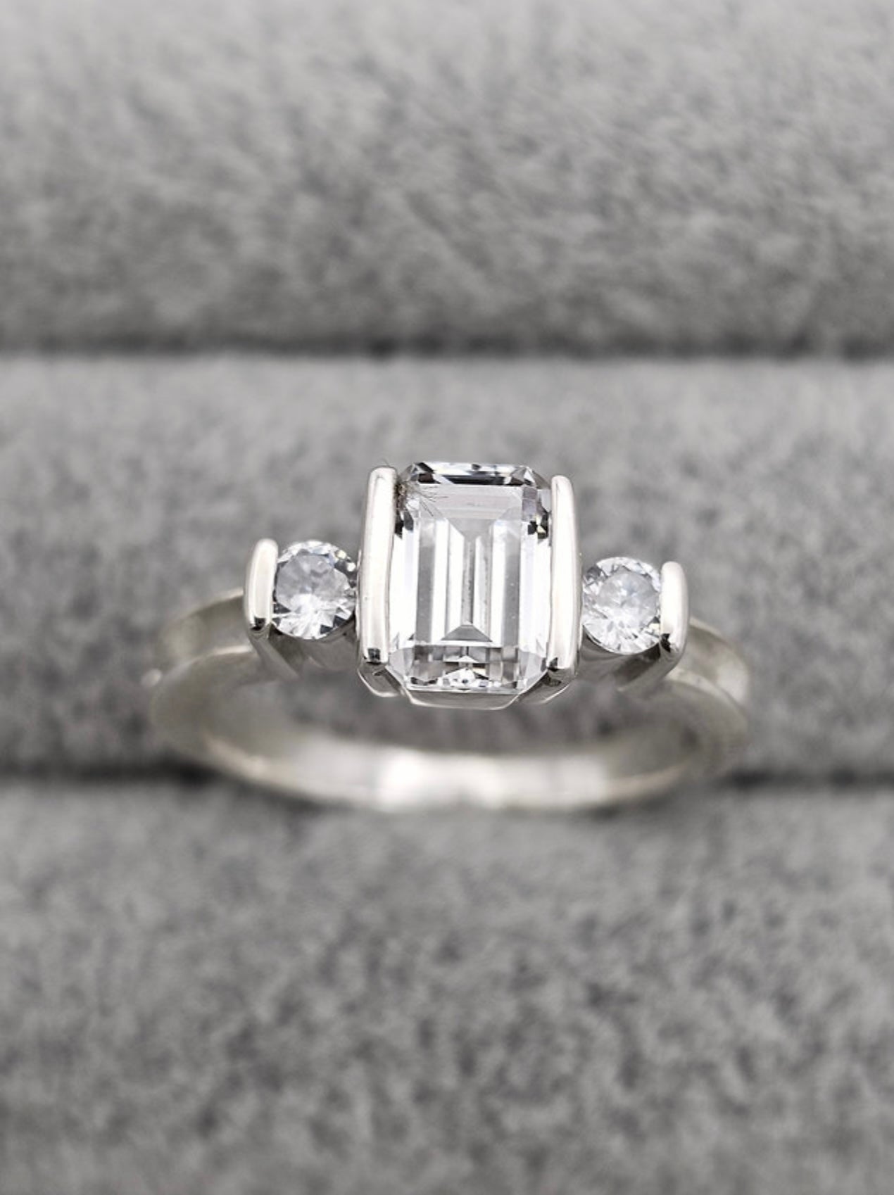 Emerald Cut CZ Ring
