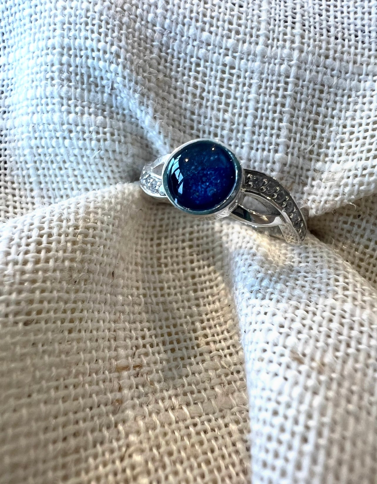 Round CZ Criss Cross Ring