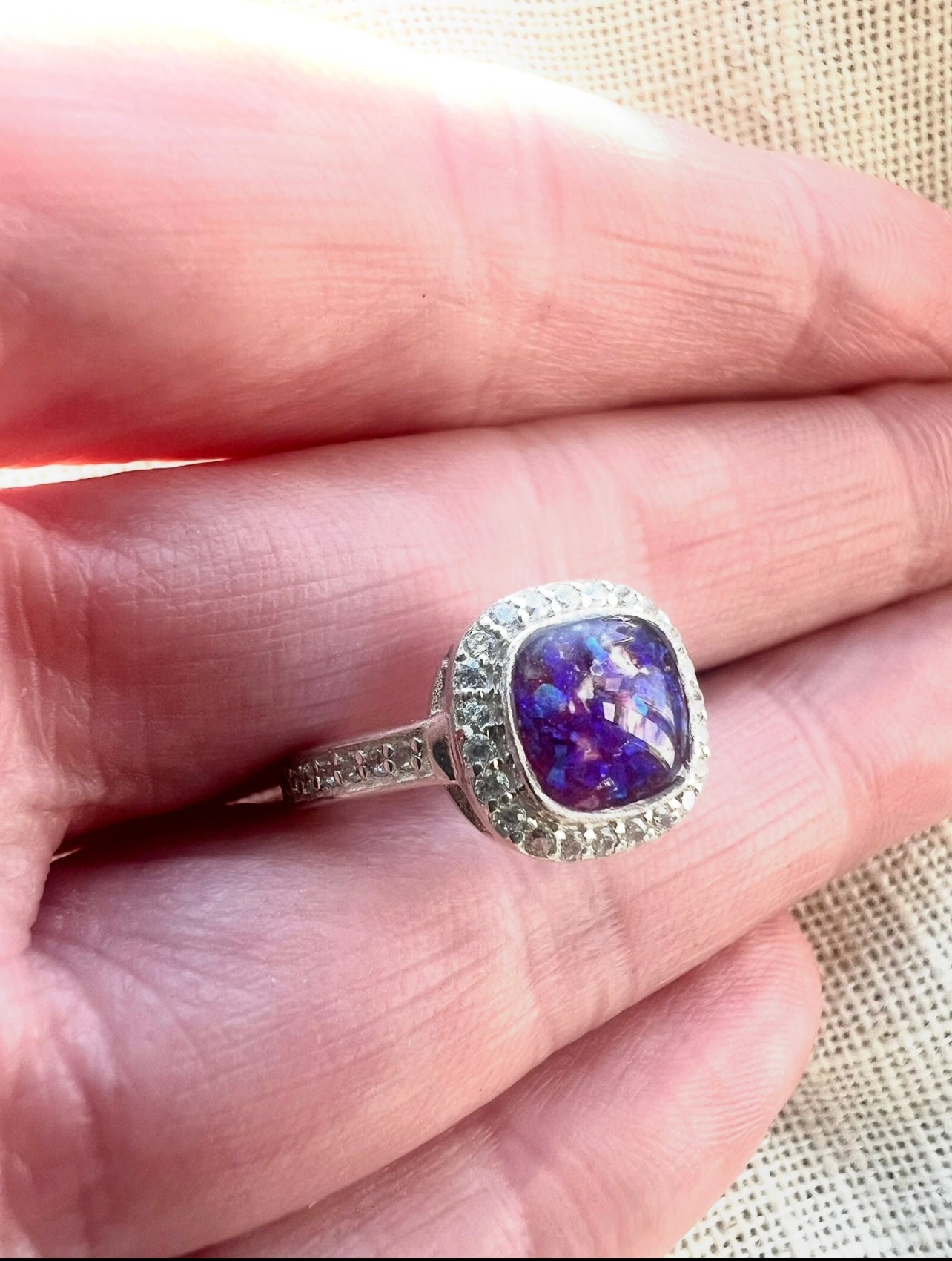Square CZ Ring