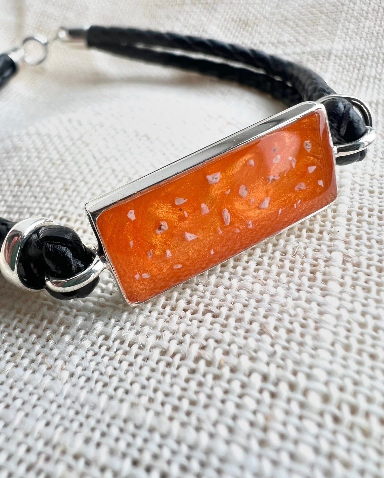 Rectangle leather bracelet