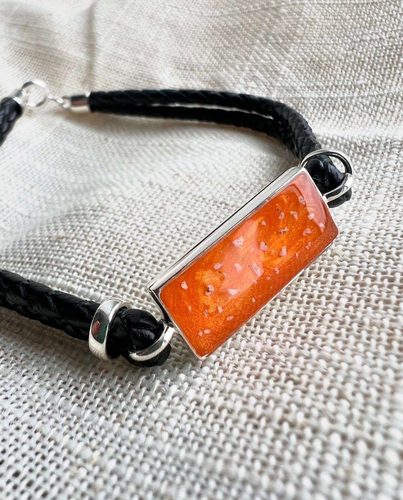 Rectangle leather bracelet