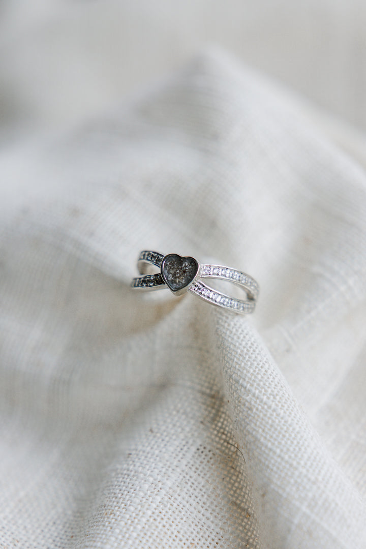 Timeless CZ Split Heart Ring