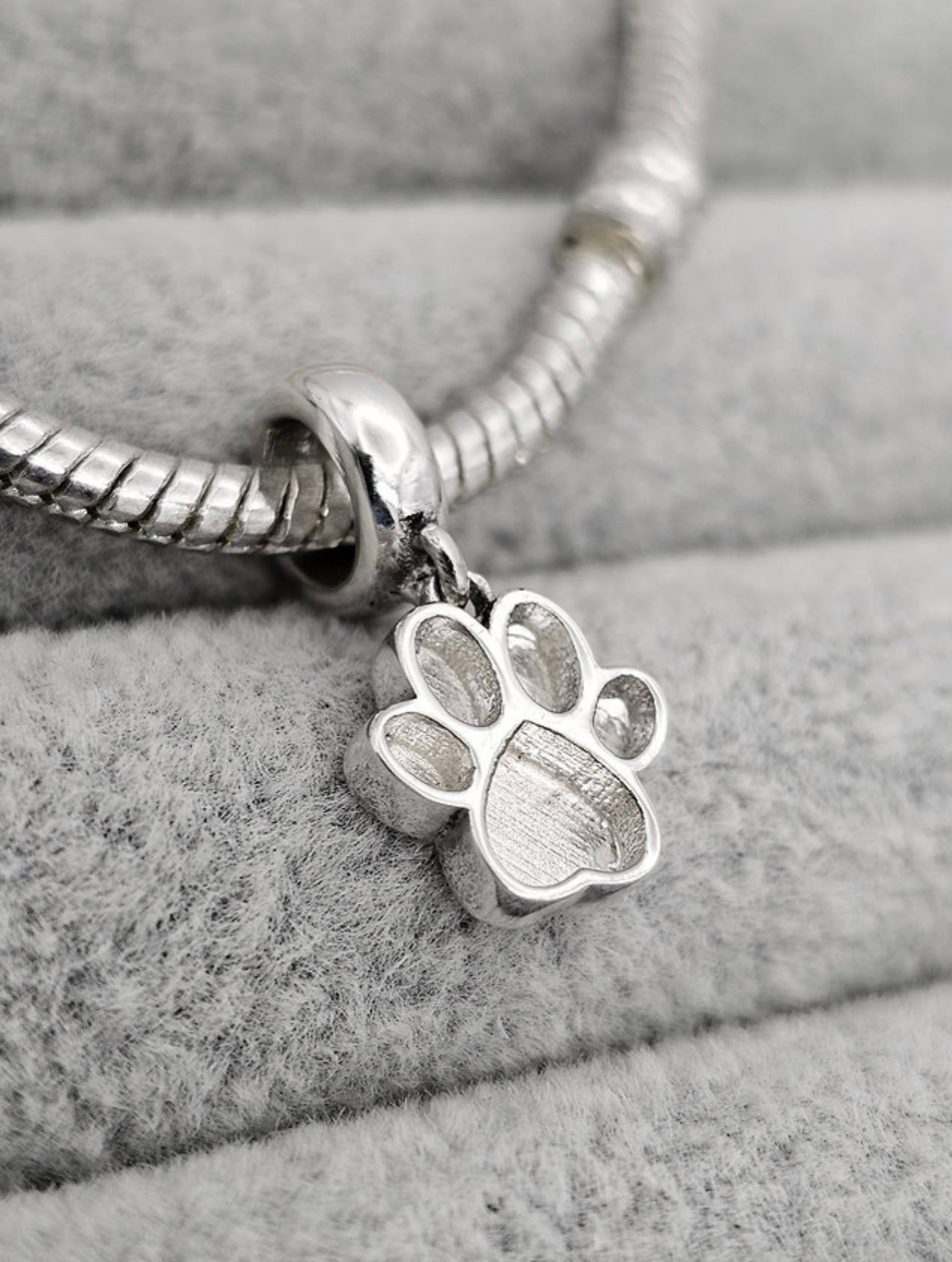 Paw Print Dangle Bracelet Charm