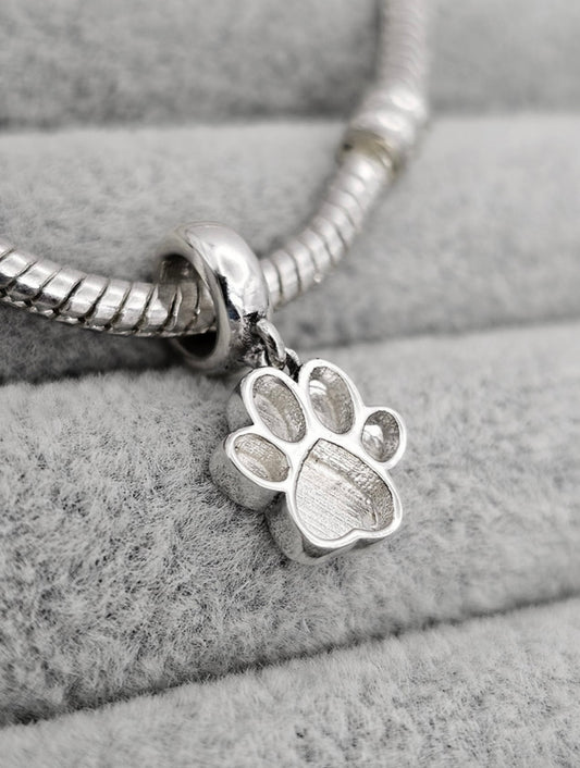 Paw Print Dangle Bracelet Charm
