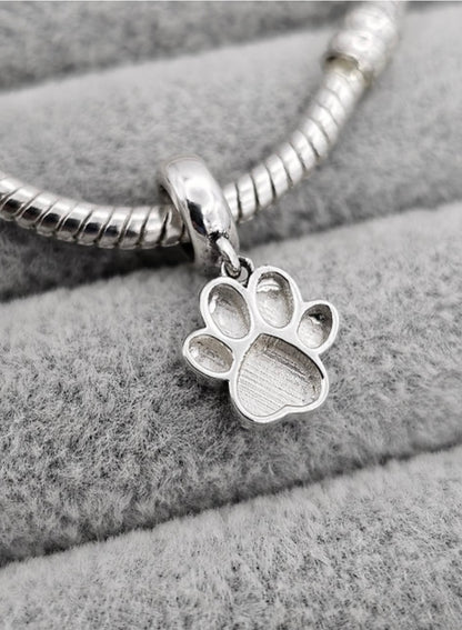 Paw Print Dangle Bracelet Charm