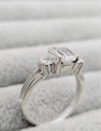 Emerald Cut CZ Ring