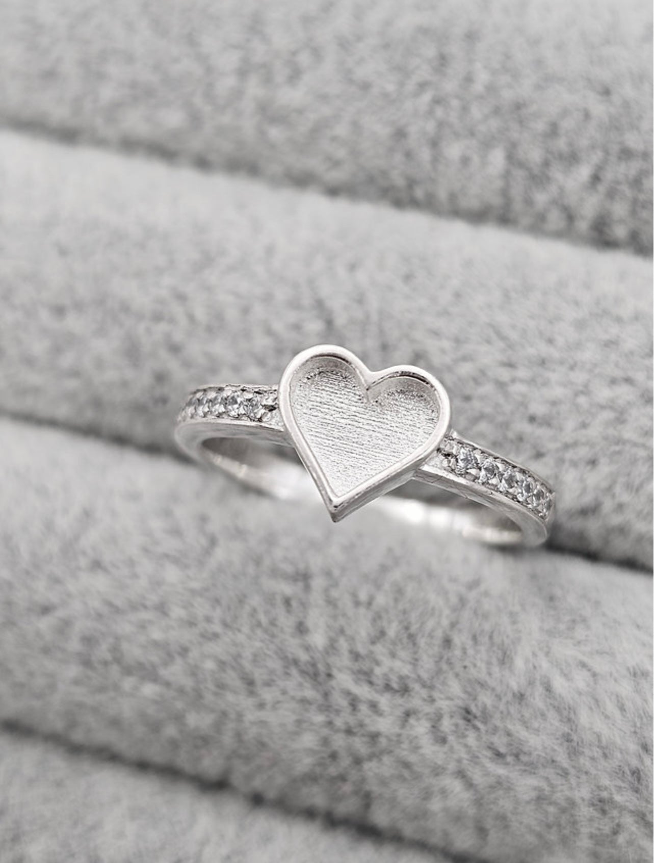 Love Heart CZ Ring