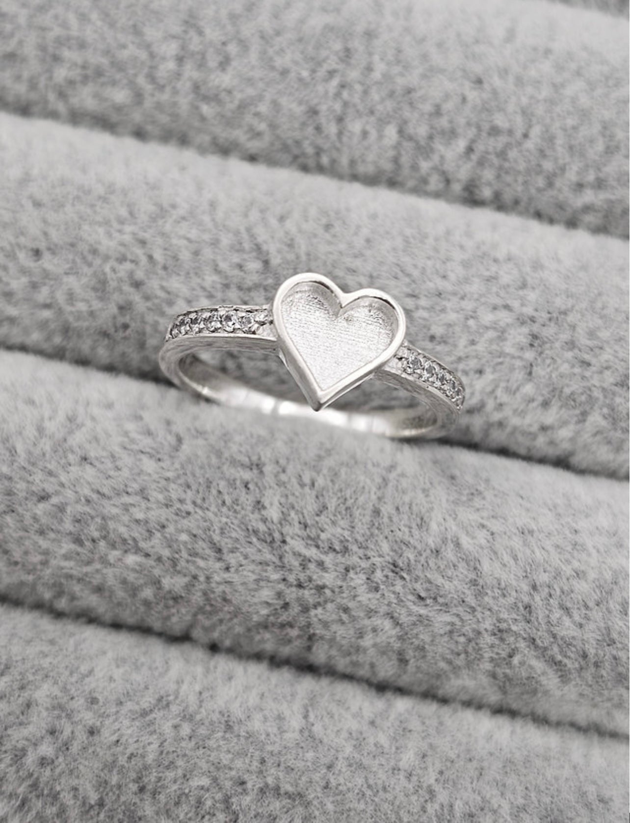 Love Heart CZ Ring