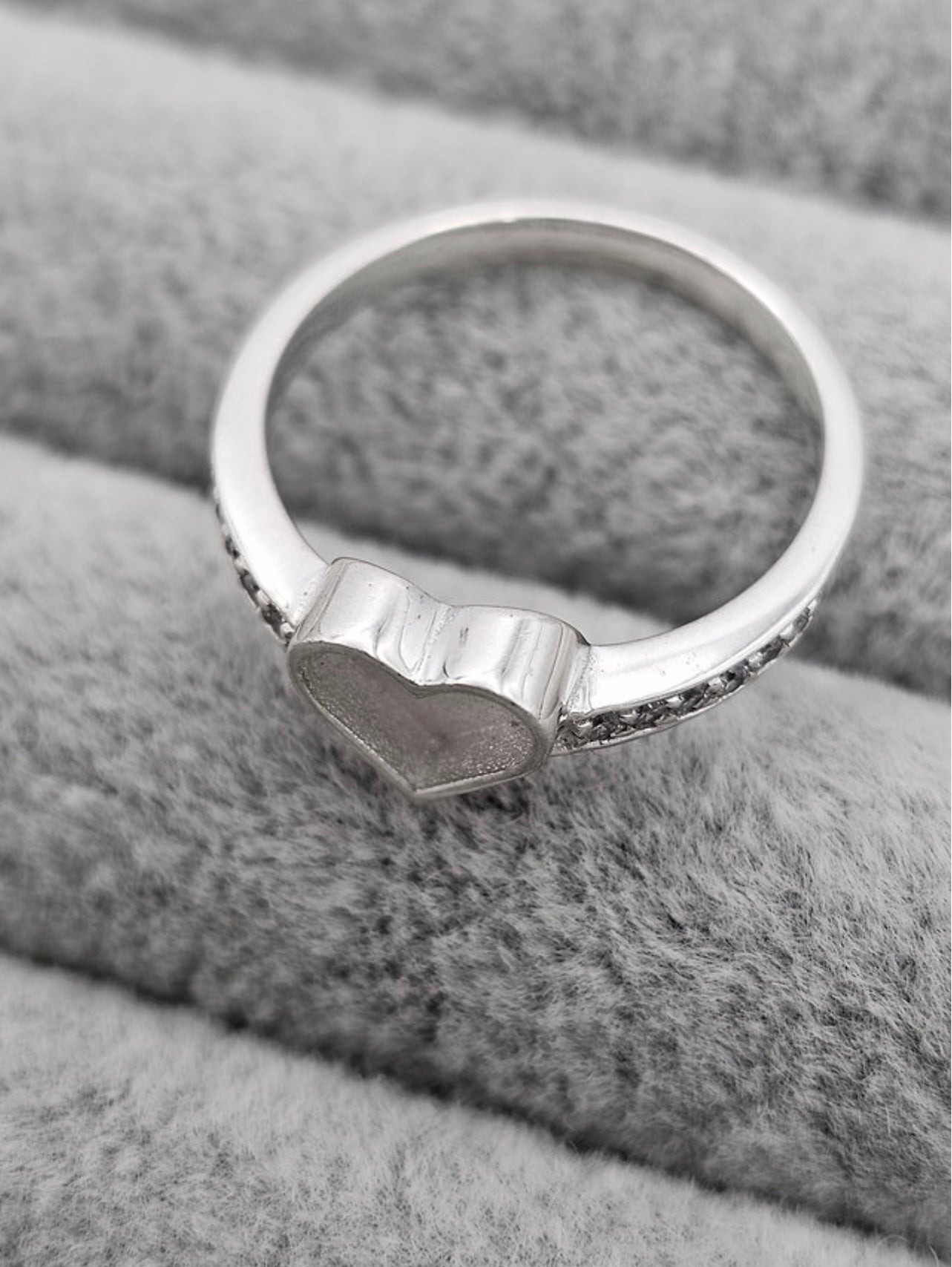 Love Heart CZ Ring