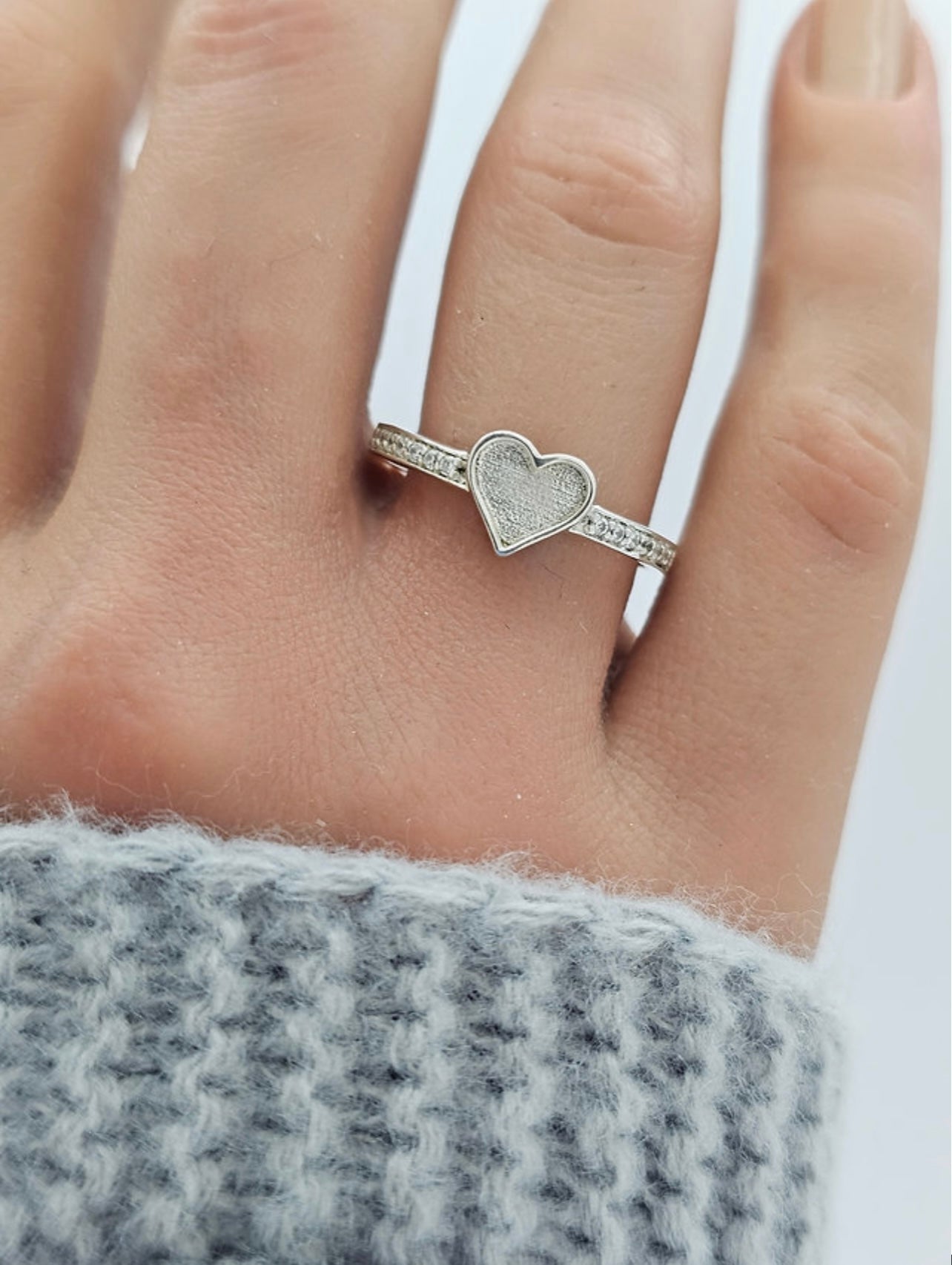 Love Heart CZ Ring