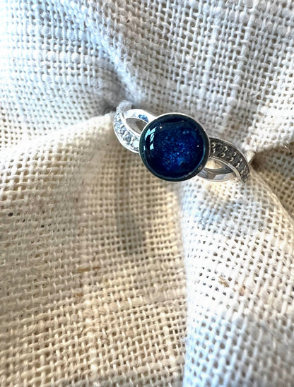 Round CZ Criss Cross Ring