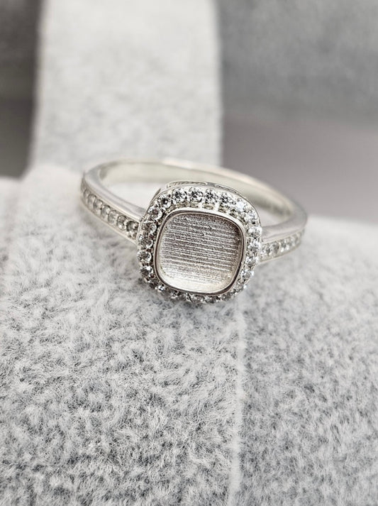 Square CZ Ring