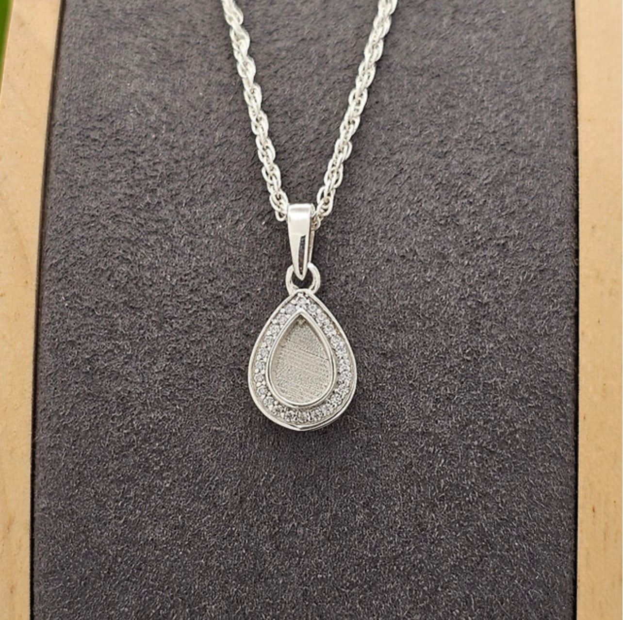 Teardrop CZ pendant