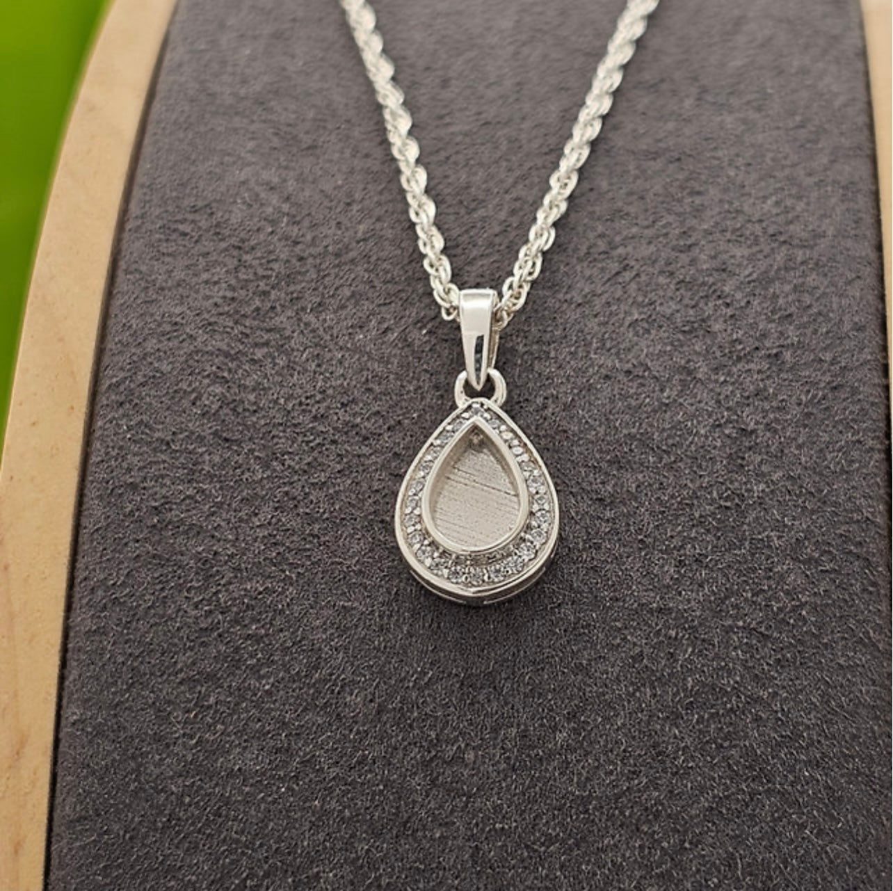 Teardrop CZ pendant