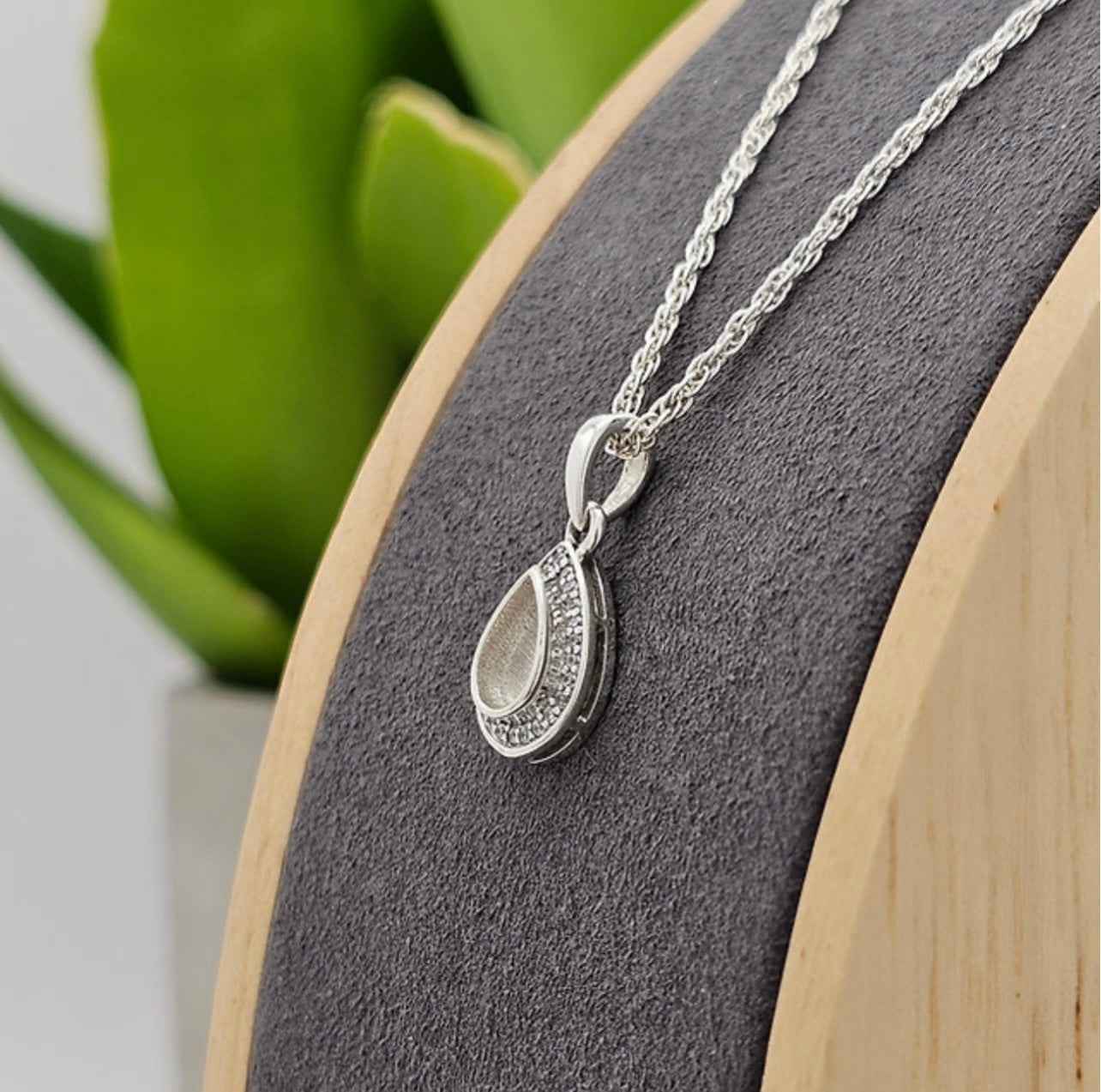 Teardrop CZ pendant