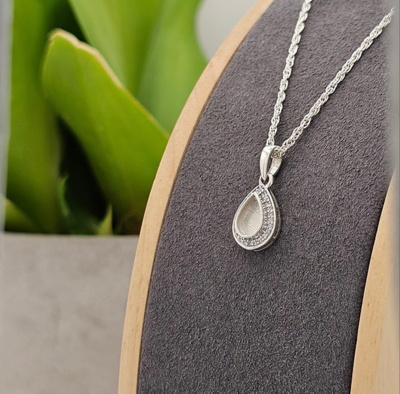 Teardrop CZ pendant