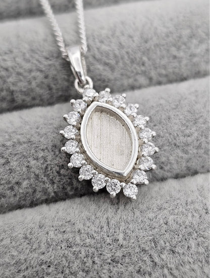 Marquise princess CZ pendant