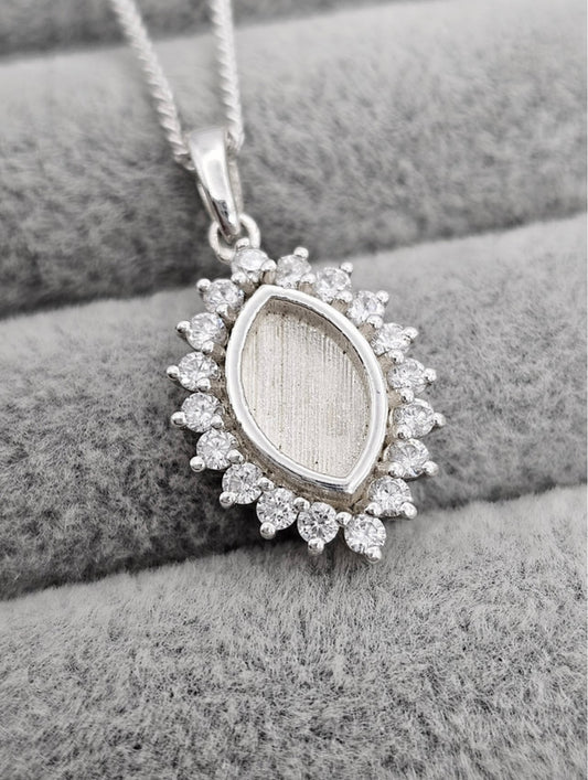 Marquise princess CZ pendant