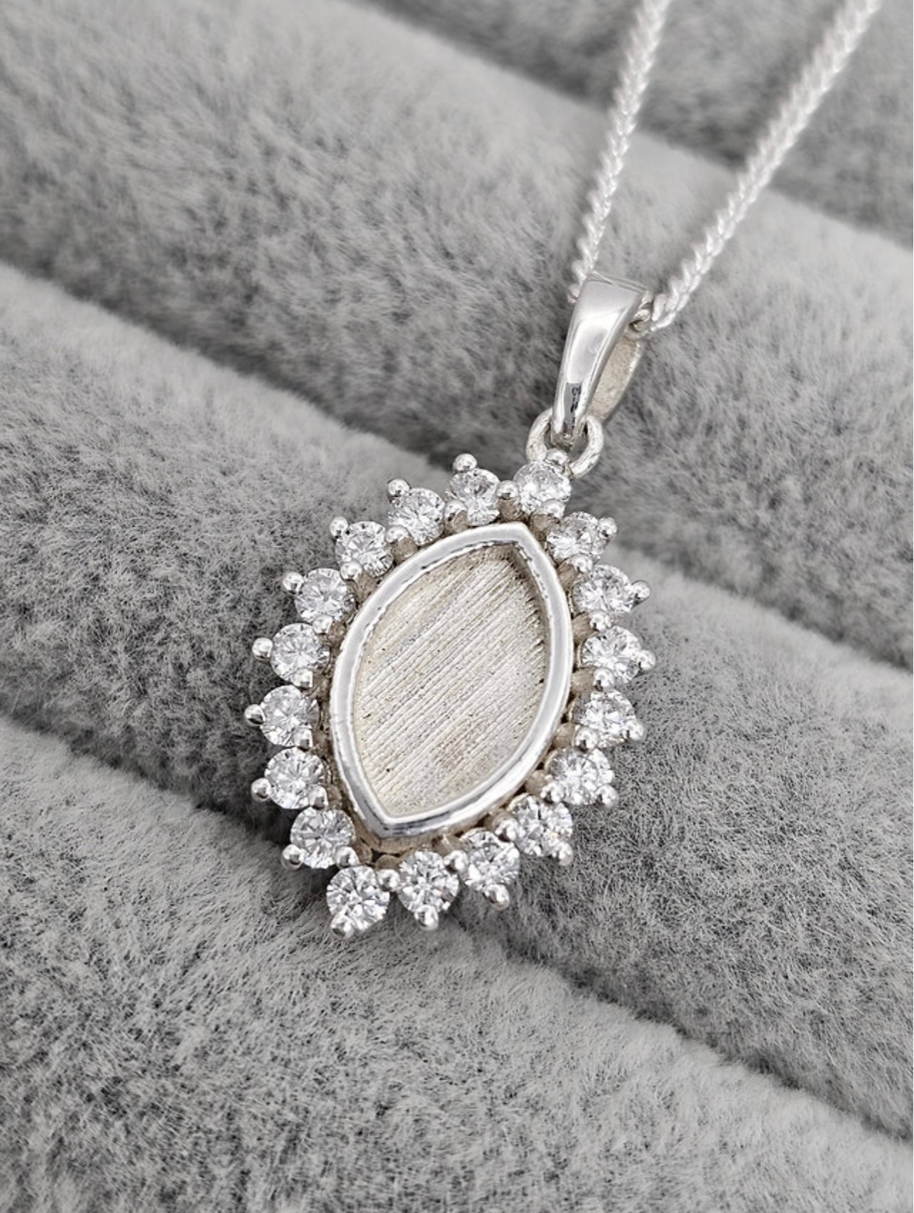 Marquise princess CZ pendant