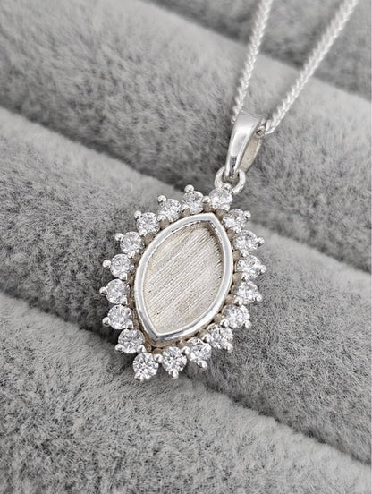 Marquise princess CZ pendant