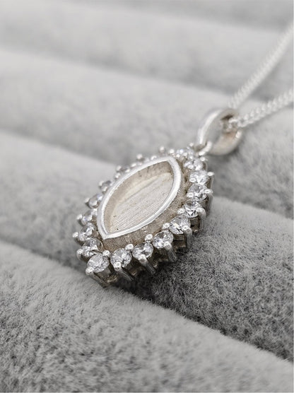 Marquise princess CZ pendant