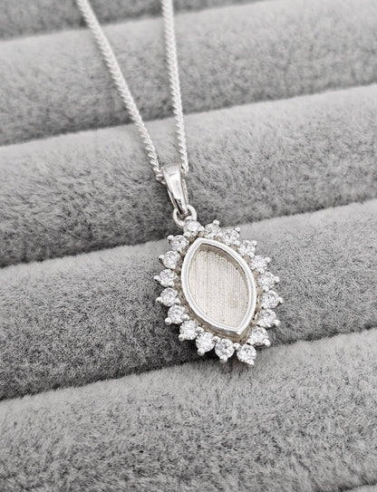 Marquise princess CZ pendant