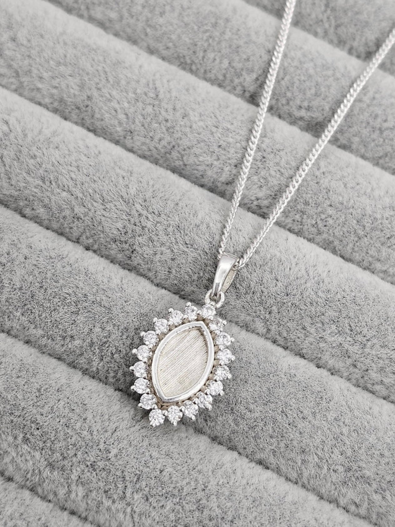 Marquise princess CZ pendant