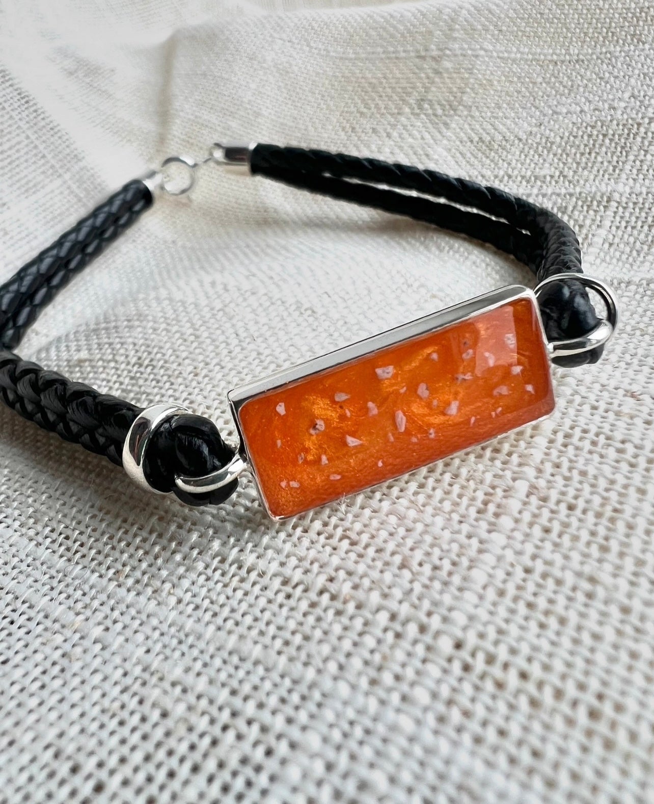 Rectangle leather bracelet