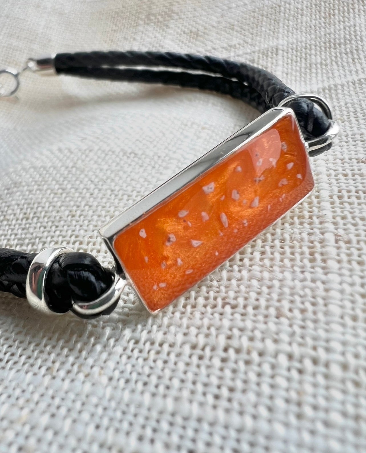 Rectangle leather bracelet