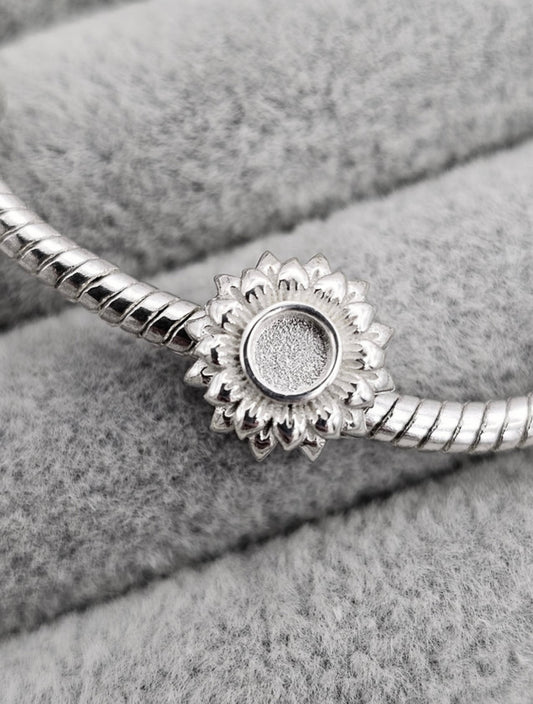 Sunflower bracelet charm