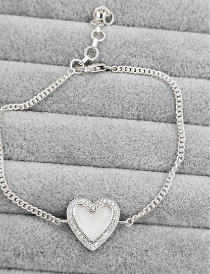 Heart CZ bracelet