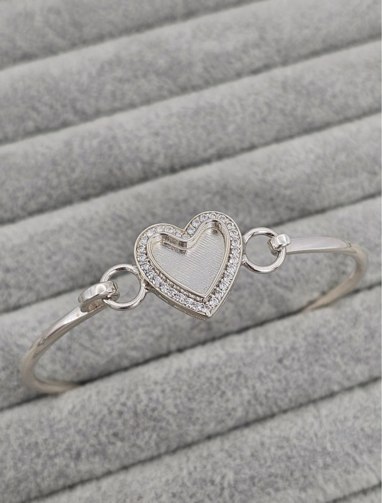 Heart CZ Bangle