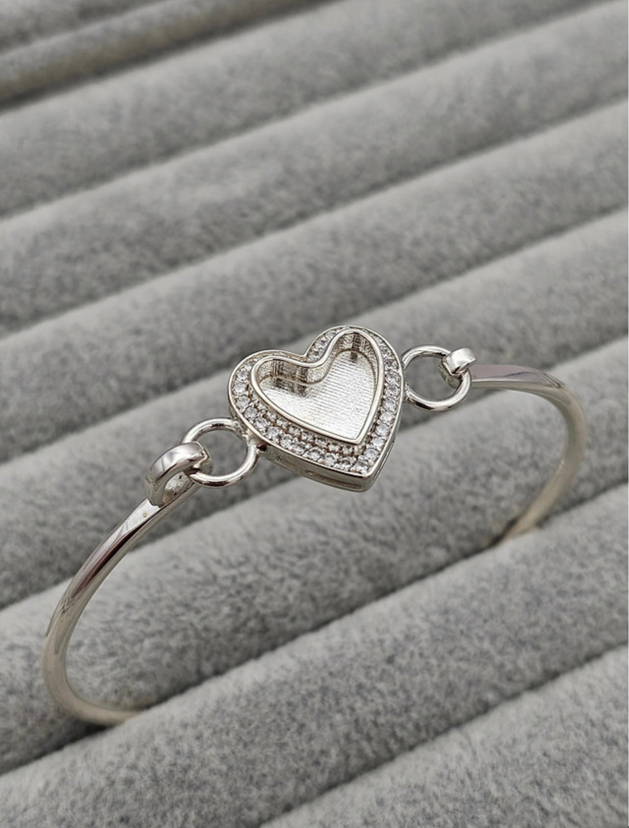 Heart CZ Bangle
