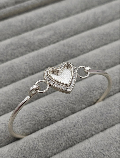 Heart CZ Bangle