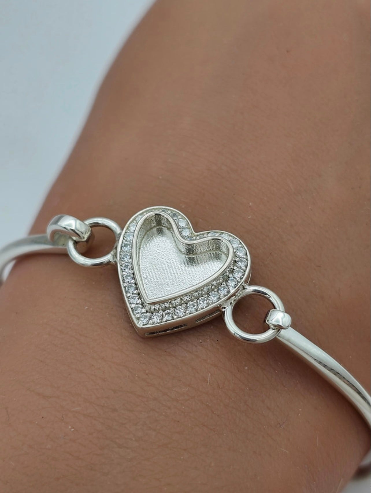 Heart CZ Bangle