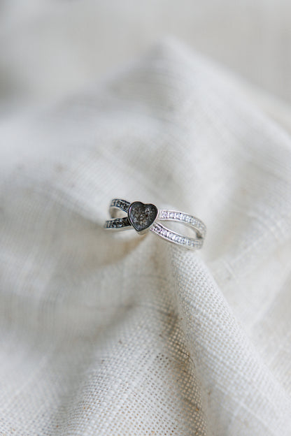 Timeless CZ Split Heart Ring