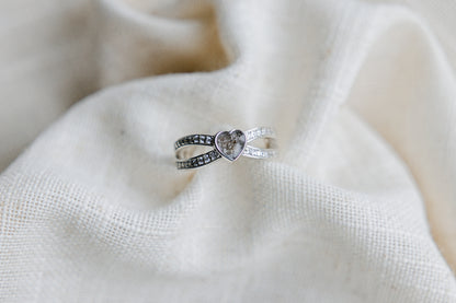 Timeless CZ Split Heart Ring