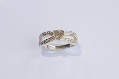 Timeless CZ Split Heart Ring