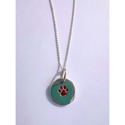 Paw Print Disc Pendant